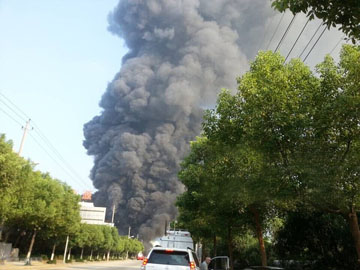 중국에 네 번째 화학공장 폭발이 발생하다.