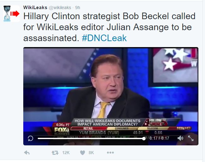 미 고위 인사들이 위키리크스를 테러단체로 지정할 것을 요구하다.