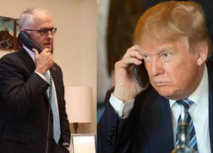 올해 1월에 트럼프와 호주 총리가 가진 전화 통화 전문이 유출되다.