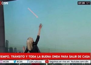 아르헨티나의 뉴스 생방송에 등장한 UFO