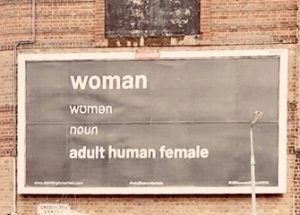 여성의 정의를 적은 광고판이 혐오 표현으로 인정되어 철거되다