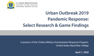 작년 9월 대규모 전염병이 등장하는 군사작전 게임을 실시한 미 해군 대학