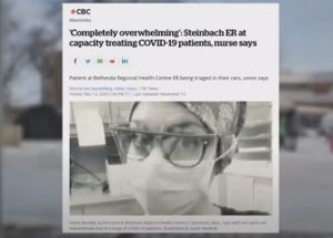 코로나 병원 이용 상황을 과장하는 캐나다 언론