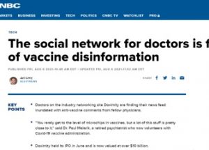 의사들이 백신 가짜뉴스를 퍼트린다고 주장하는 미국 언론