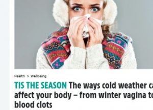 더 선, ‘겨울의 추운 날씨는 혈전과 심장마비를 일으킬 수 있다’