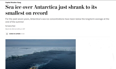 평균보다 20도 더 높은 남극 기온에 당황하는 과학자들