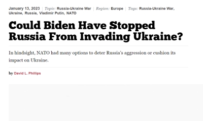 전 미 국무부 고문, ‘바이든은 우크라이나 전쟁을 막을 수 있었다’