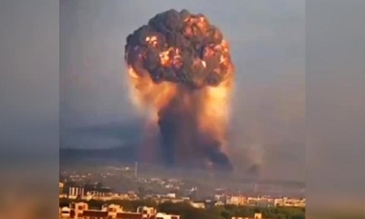 우크라이나 무기고 폭발로 방사능 구름의 발생을 주장한 러시아